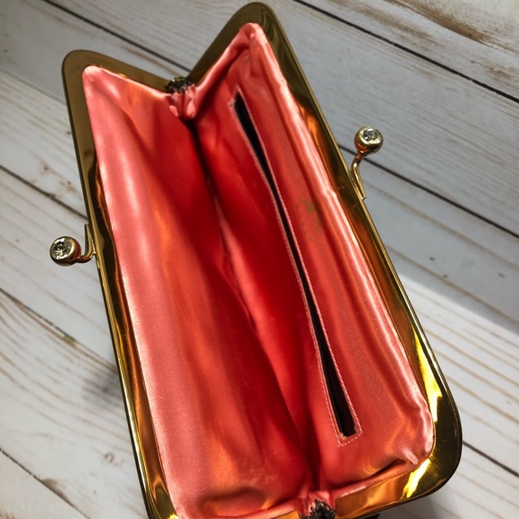 Vintage Koret Navy Blue Evening Kisslock Clutch - Picture 9 of 13